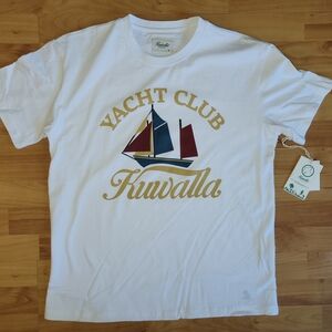 NWT Kuwalla Yatch Club White Tee, Soft Blend Medium/Large, Sailing+streetwear